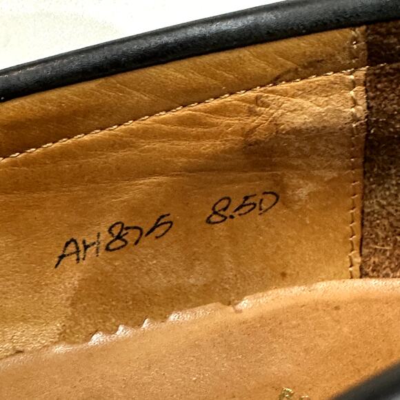 GOOD Grant Stone x J. Crew Ludlow Penny Loafer Bench Made Black Leather 8.5 D - Picture 9 of 13